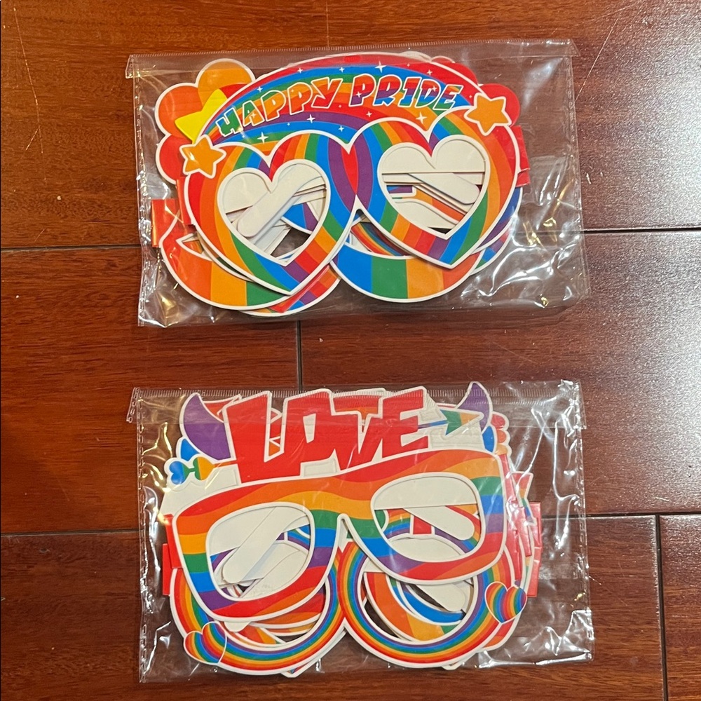 Rainbow Pride Party Glasses Set (12) new
